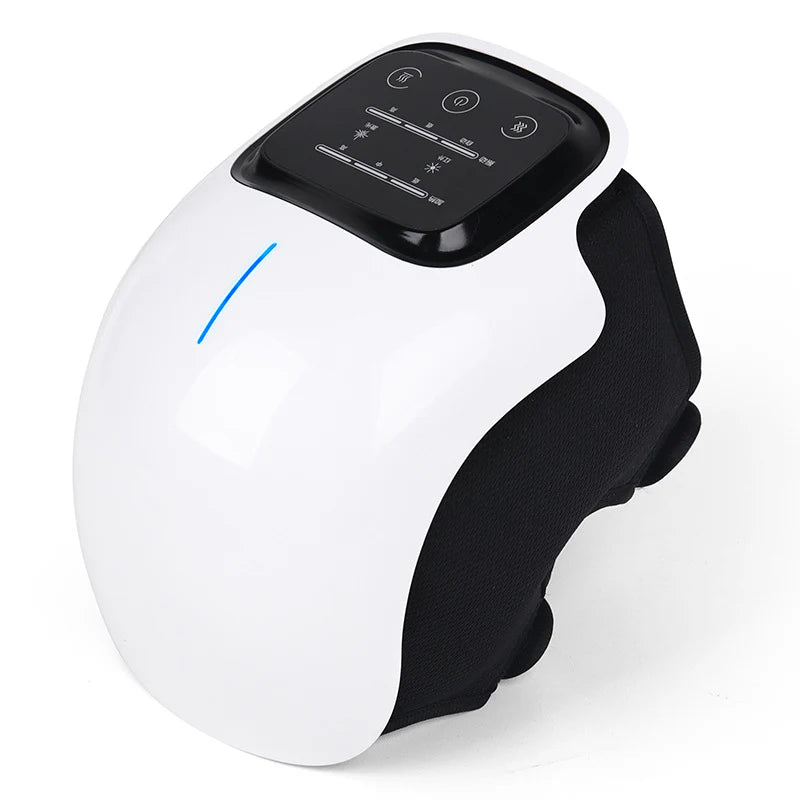 FORTHiQ Knämassageapparat Pro+ 6-i-1 med värme, dubbelt rött ljus och vibration, justerbara remmar och minnesfunktion, idealisk vintervälbefinnande och julklapp till mamma, pappa, kvinnor, män, mormor och morfar