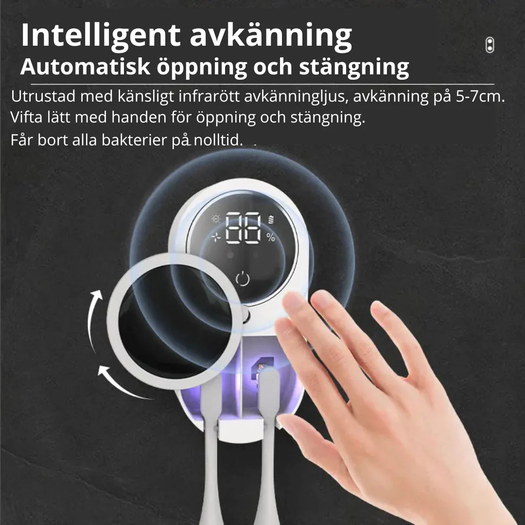 LuminCare Pro – Avancerad UV-Tandborsthållare med Automatisk Funktion